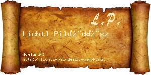 Lichtl Piládész névjegykártya